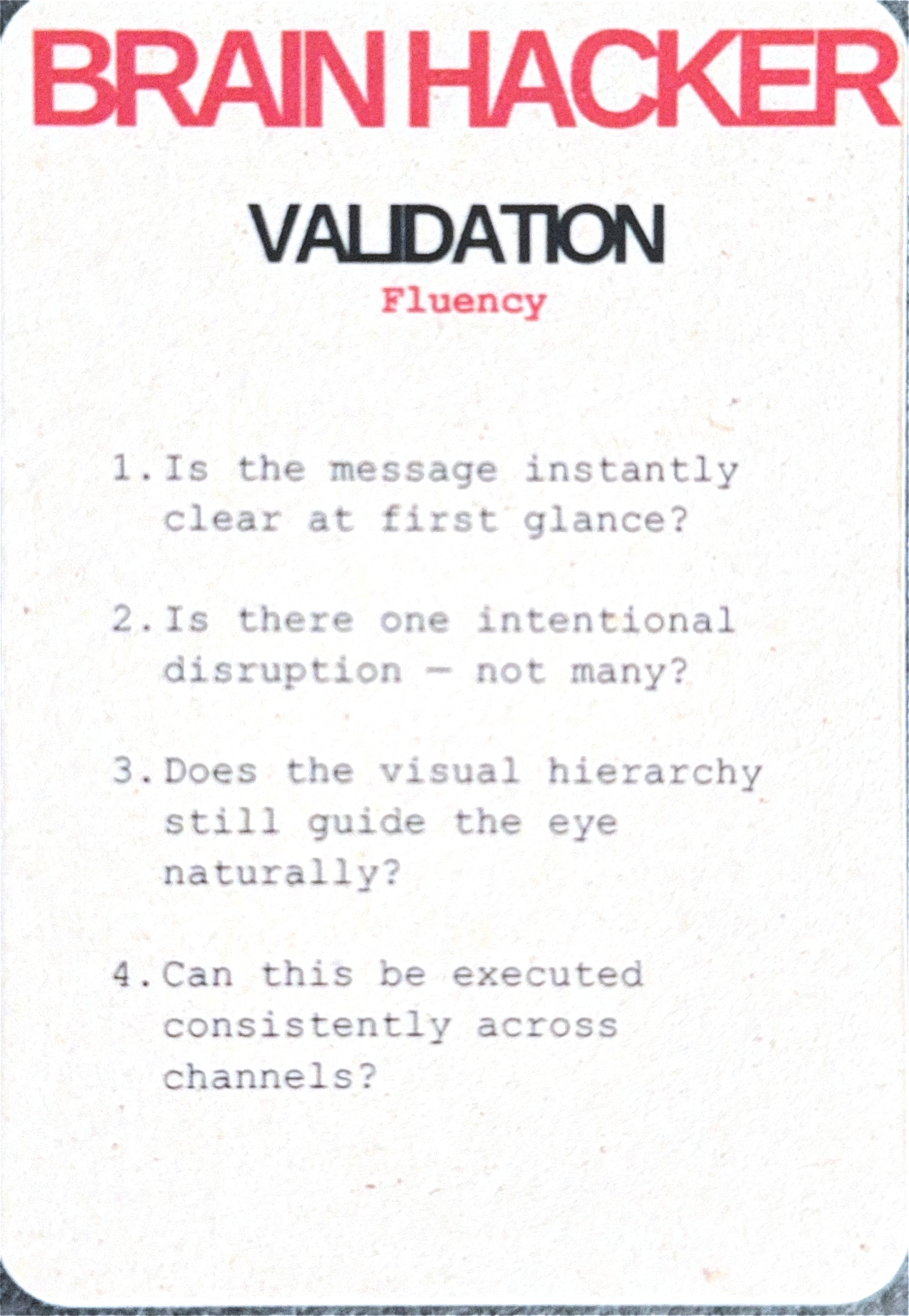Validation — Fluency